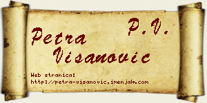 Petra Višanović vizit kartica